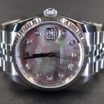 Rolex Oyster Perpetual Datejust 116234 Black MOP With Diamond Dial(Pre Owned Rolex Watch)RL-589