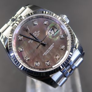 Rolex Oyster Perpetual Datejust 116234 Black MOP With Diamond Dial(Pre Owned Rolex Watch)RL-589