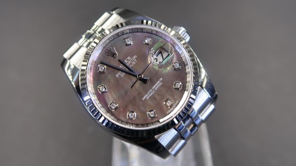 Rolex Oyster Perpetual Datejust 116234 Black MOP With Diamond Dial(Pre Owned Rolex Watch)RL-589