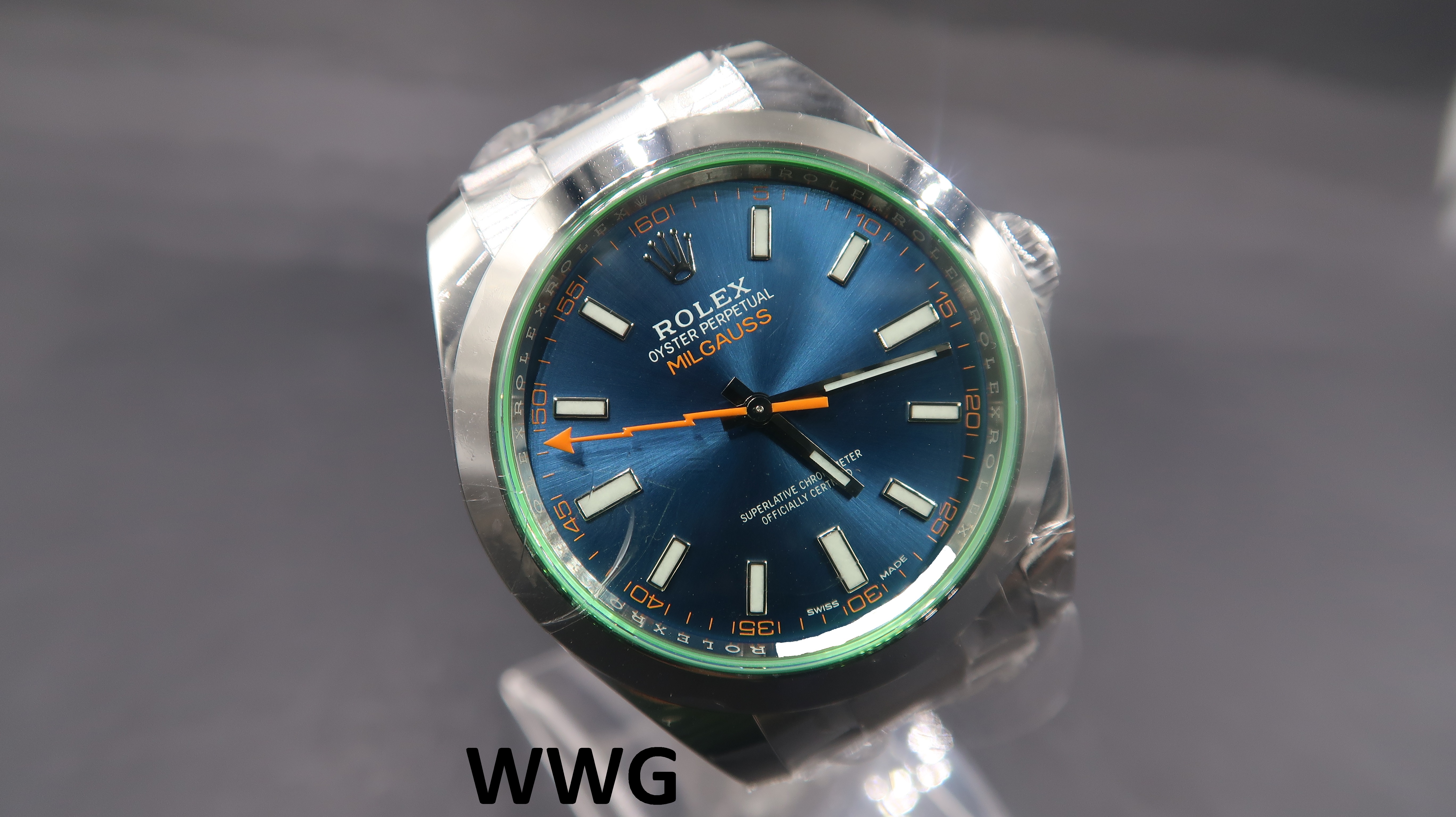 Rolex Milgauss 116400GV Z,Blue Dial(New Rolex Watch)RL,637 (Cash Price)